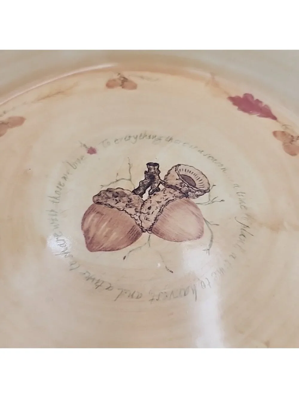Russ Berrie Ceramic Fall Pie Plate 9.5